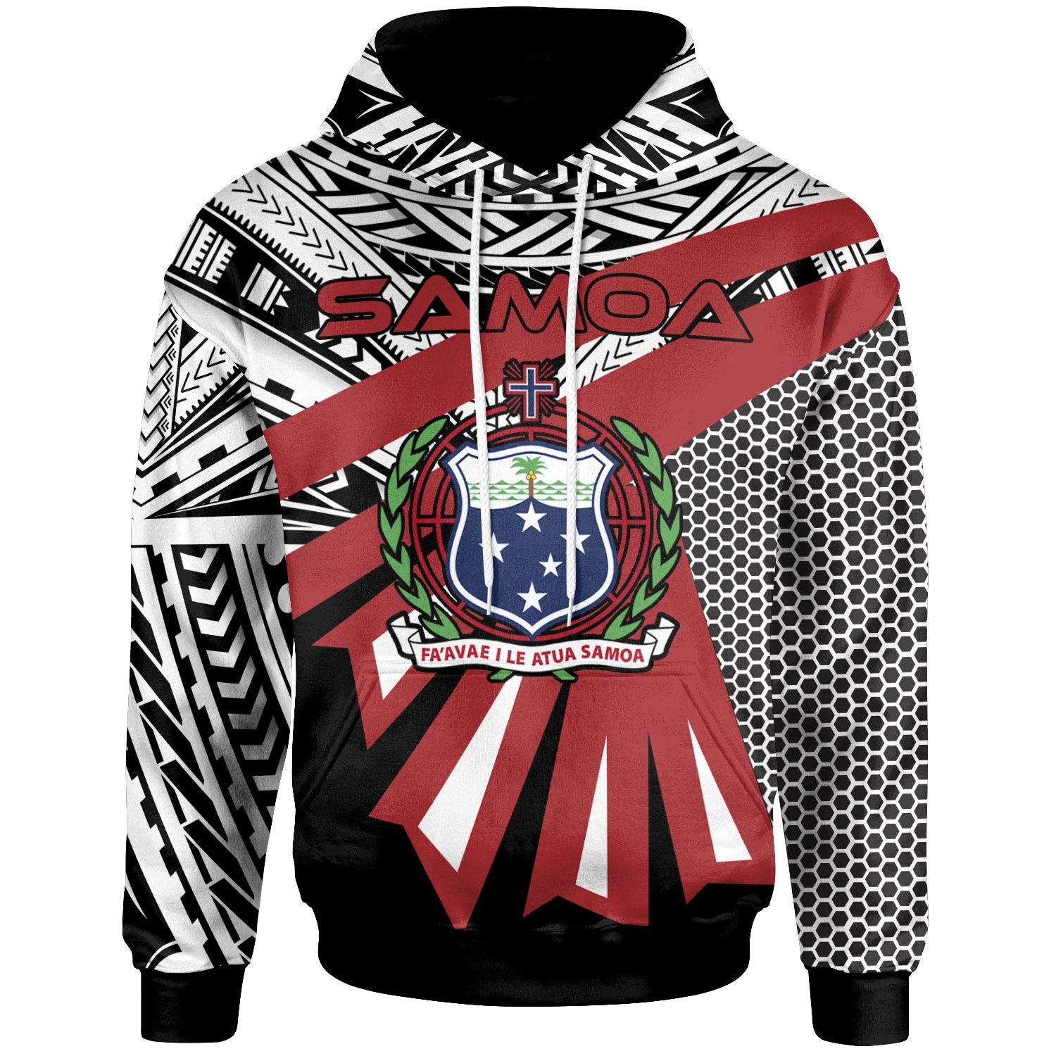 Samoa Hoodie Samoa Active Unisex Black - Polynesian Pride