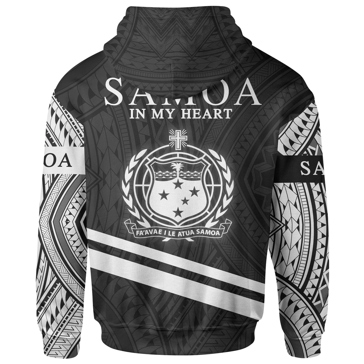 Samoa Zip Hoodie In My Heart Style Polynesian Patterns - Polynesian Pride