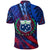 Custom Samoa Polo Shirt Artsy Style Mixed Blue LT9 - Polynesian Pride