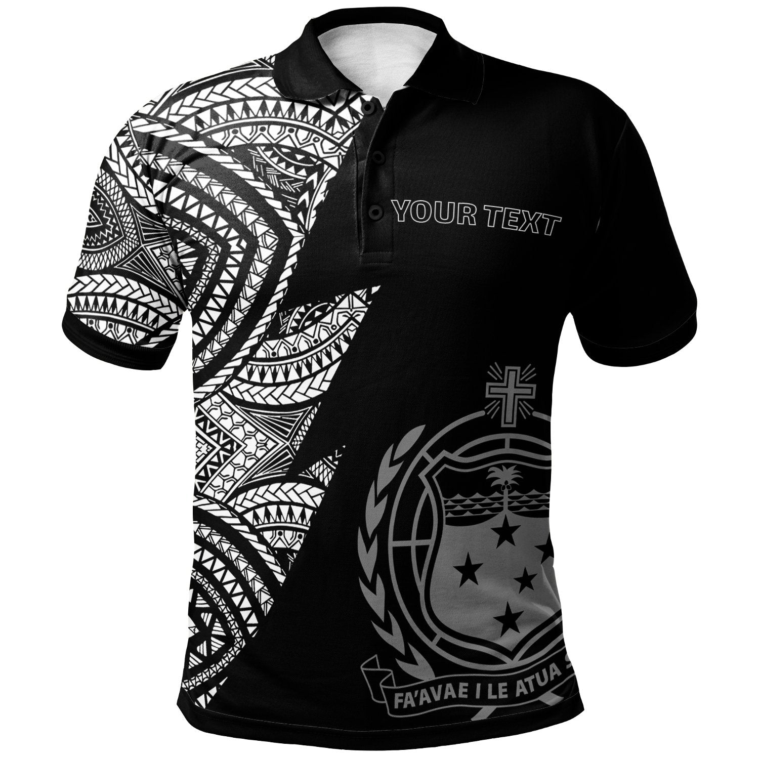 Samoa Custom Polo Shirt Flash Style White Unisex White - Polynesian Pride