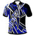 Samoa Polo Shirt Tribal Flower Special Pattern Blue Color Unisex Blue - Polynesian Pride