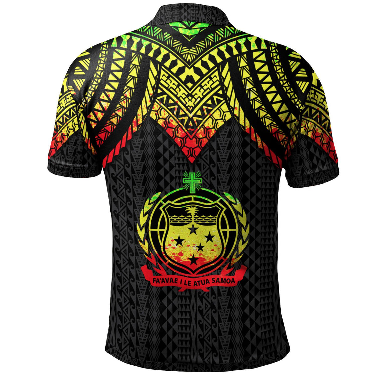 Samoa Custom Polo Shirt Polynesian Armor Style Reagge - Polynesian Pride