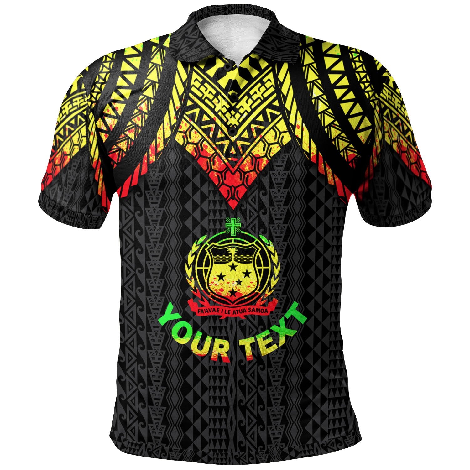 Samoa Custom Polo Shirt Polynesian Armor Style Reagge Unisex Reggae - Polynesian Pride