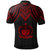 Samoa Custom Polo Shirt Polynesian Armor Style Red - Polynesian Pride