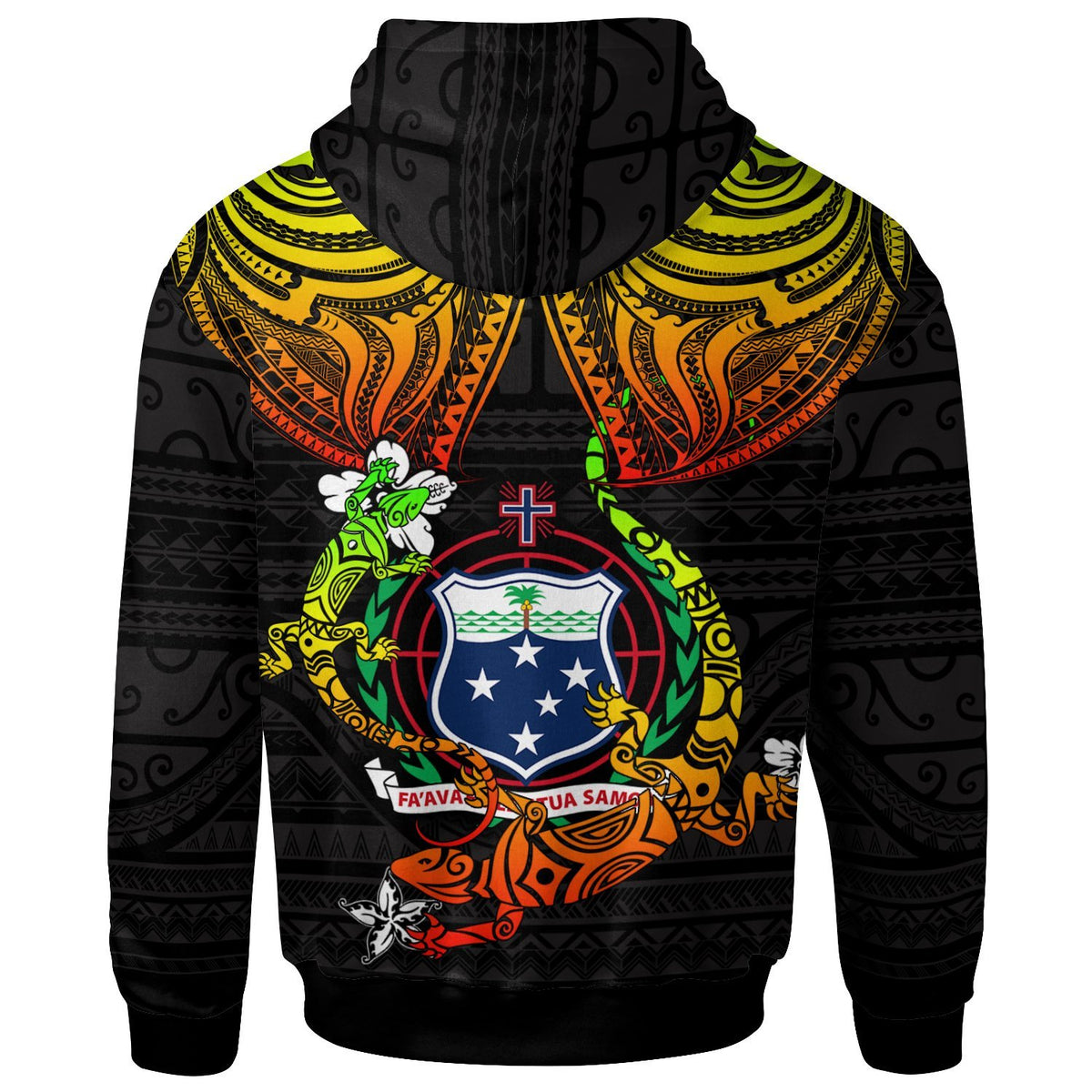Samoa Zip up Hoodie Lizard Good Chest - Polynesian Pride