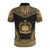 Samoa Custom Polo Shirt Samoan Coat Of Arms Polynesian Chief Tattoo Gold Version - Polynesian Pride