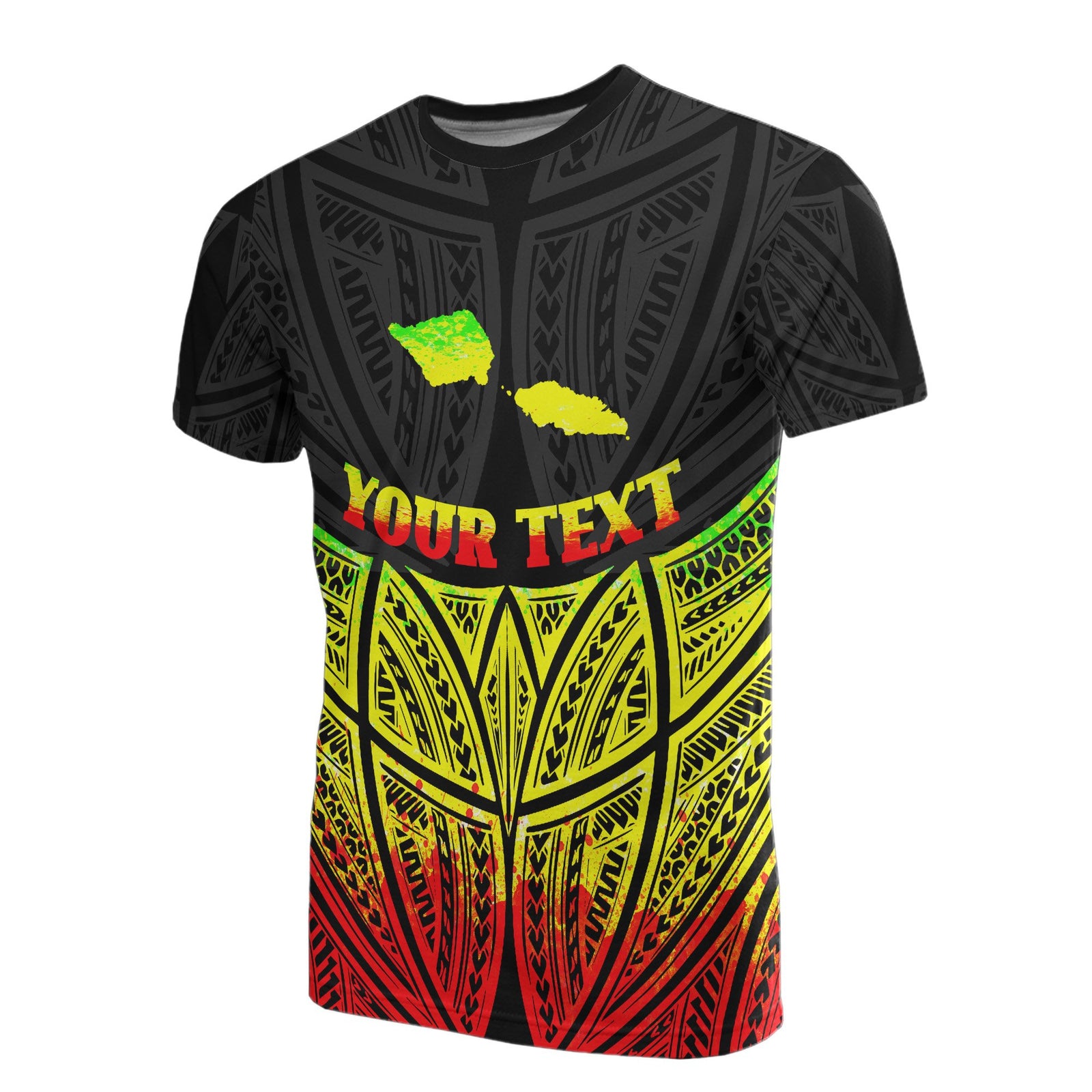Samoa Polynesian Custom T Shirt Reggae Pride Map And Seal Unisex Reggae - Polynesian Pride