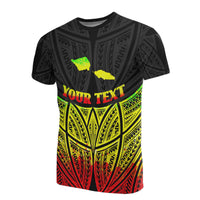 Samoa Polynesian Custom T Shirt Reggae Pride Map And Seal Unisex Reggae - Polynesian Pride
