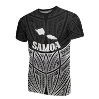 Samoa Polynesian T Shirt Black Pride Map And Seal Unisex Black - Polynesian Pride