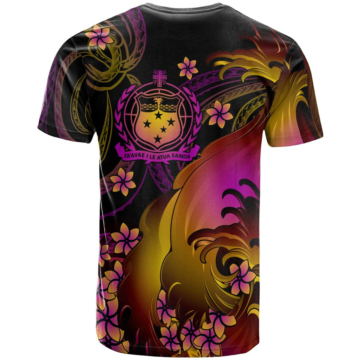 Samoa Custom T shirt Samoa in wave - Polynesian Pride