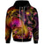 Samoa Zip up Hoodie Samoa in wave Unisex Black - Polynesian Pride