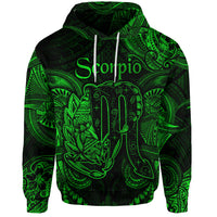 Custom Scorpio Zodiac Polynesian Hoodie Unique Style Green LT8 - Polynesian Pride