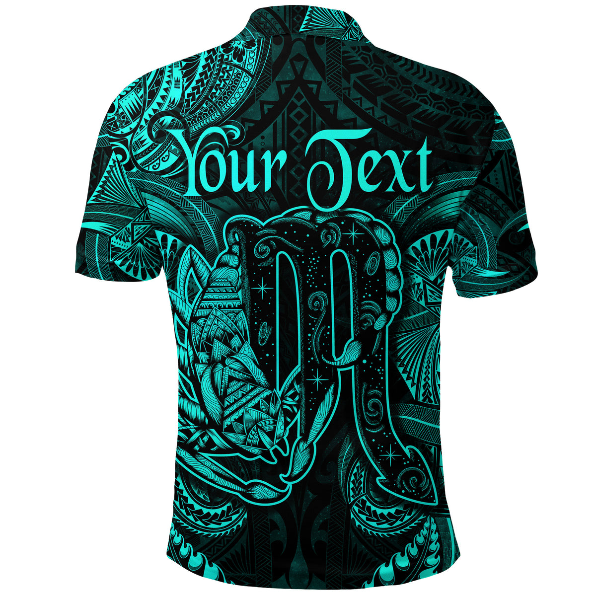 Custom Scorpio Zodiac Polynesian Polo Shirt Unique Style Turquoise LT8 - Polynesian Pride