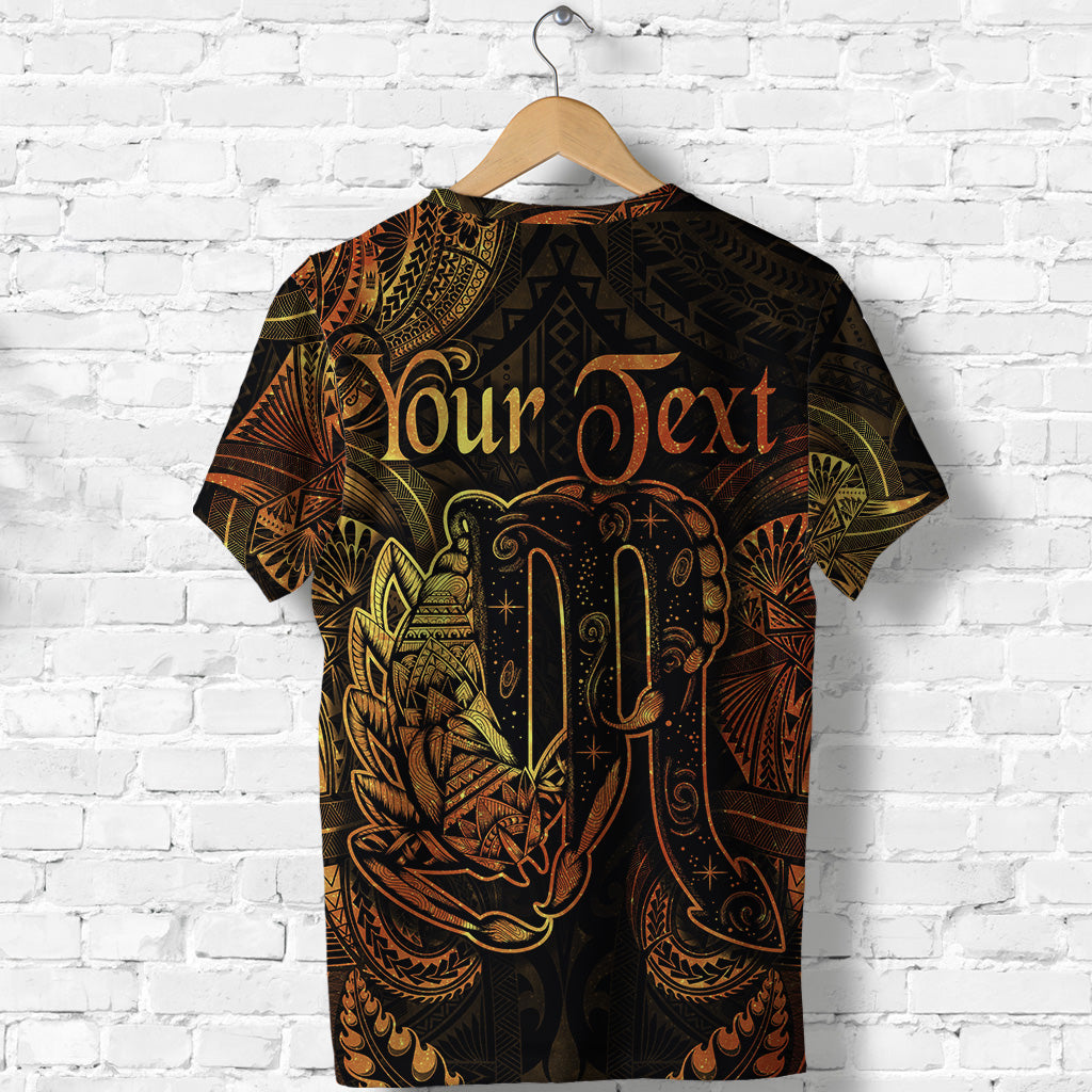 Custom Scorpio Zodiac Polynesian T Shirt Unique Style Gold LT8 - Polynesian Pride