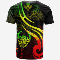 Hawaii Kanaka Maoli Custom T Shirt Scorpio Tribal Pattern Style Reggae - Polynesian Pride
