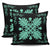 Hawaiian Quilt Maui Plant And Hibiscus Pattern Pillow Covers - Seafoarm Black - AH - Polynesian Pride