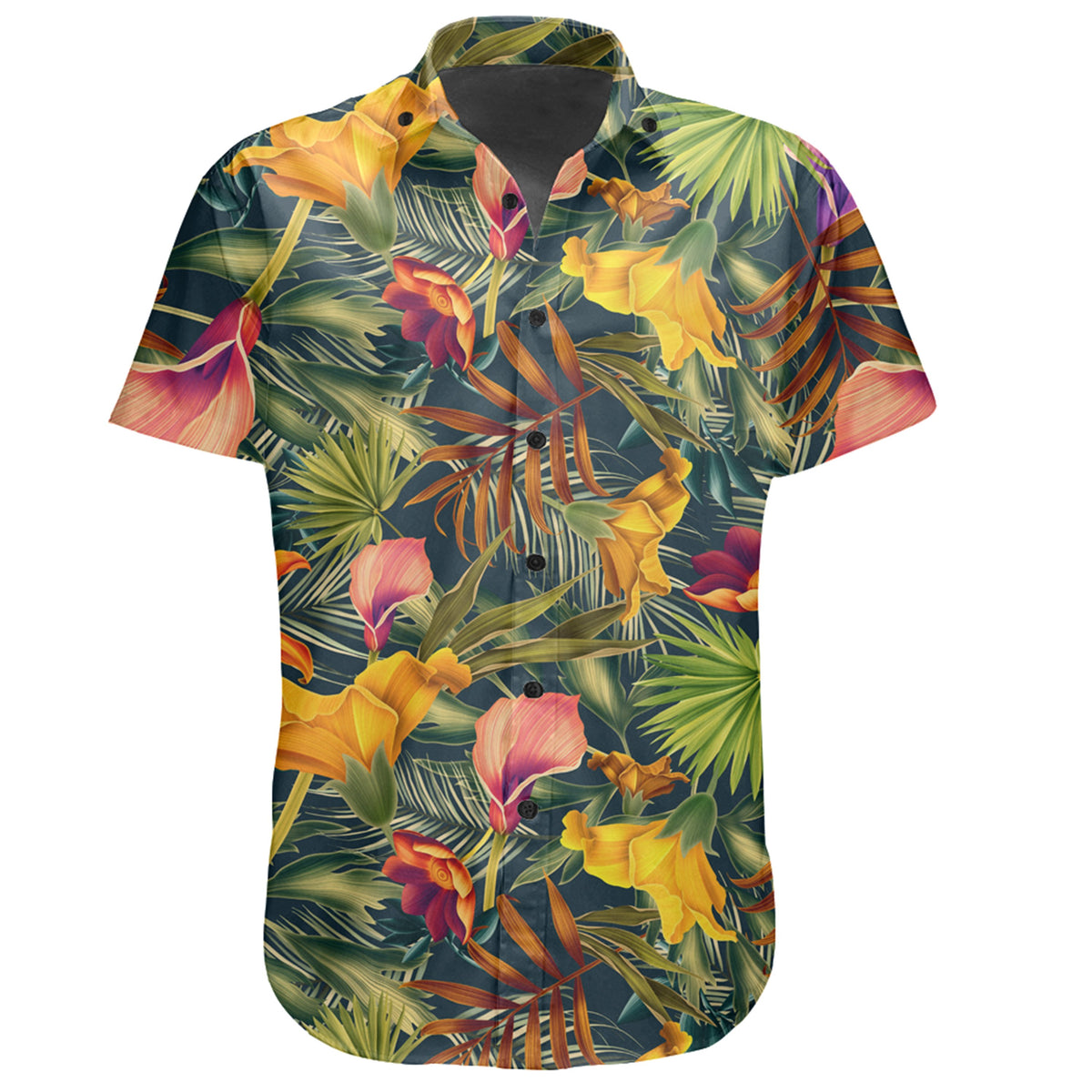 Hawaiian Shirt - Seamless Tropical Flower Plant And Leaf Pattern Shirt - Polynesian Pride