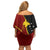 Papua New Guinea Off Shoulder Short Dress 47th Independence Anniversary - Motu Revareva LT7 - Polynesian Pride