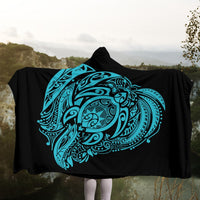 Simple Hooded Blanket Blue AH - Polynesian Pride