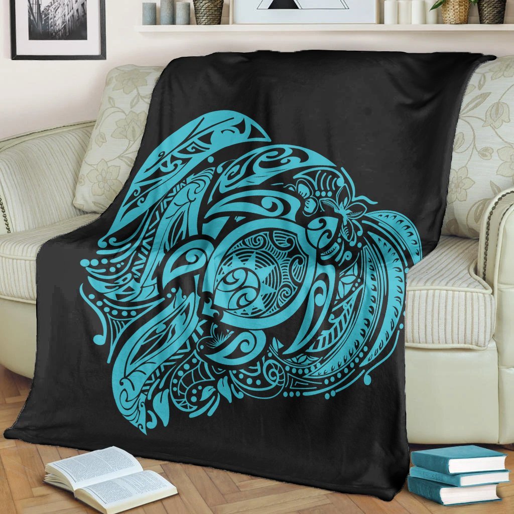 Simple Premium Blankets Blue AH - Polynesian Pride