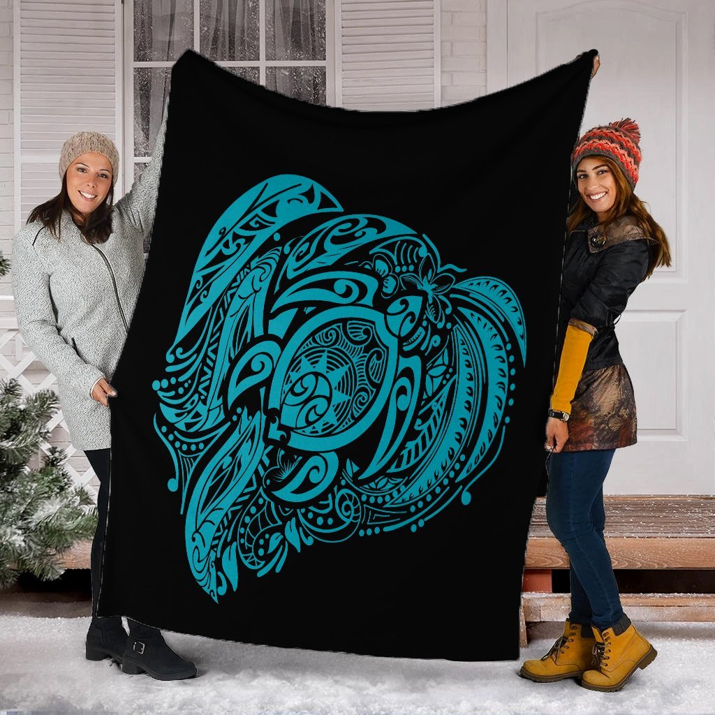 Simple Premium Blankets Blue AH - Polynesian Pride
