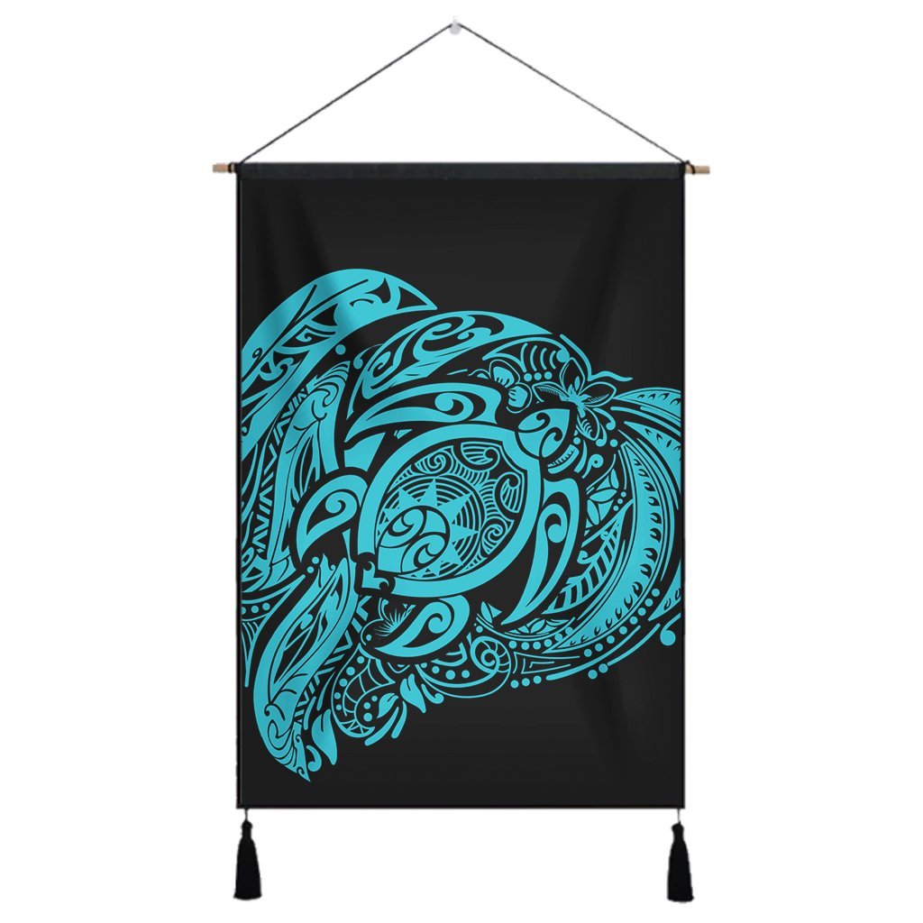 Simple Hanging Poster Blue AH Hanging Poster Cotton And Linen - Polynesian Pride