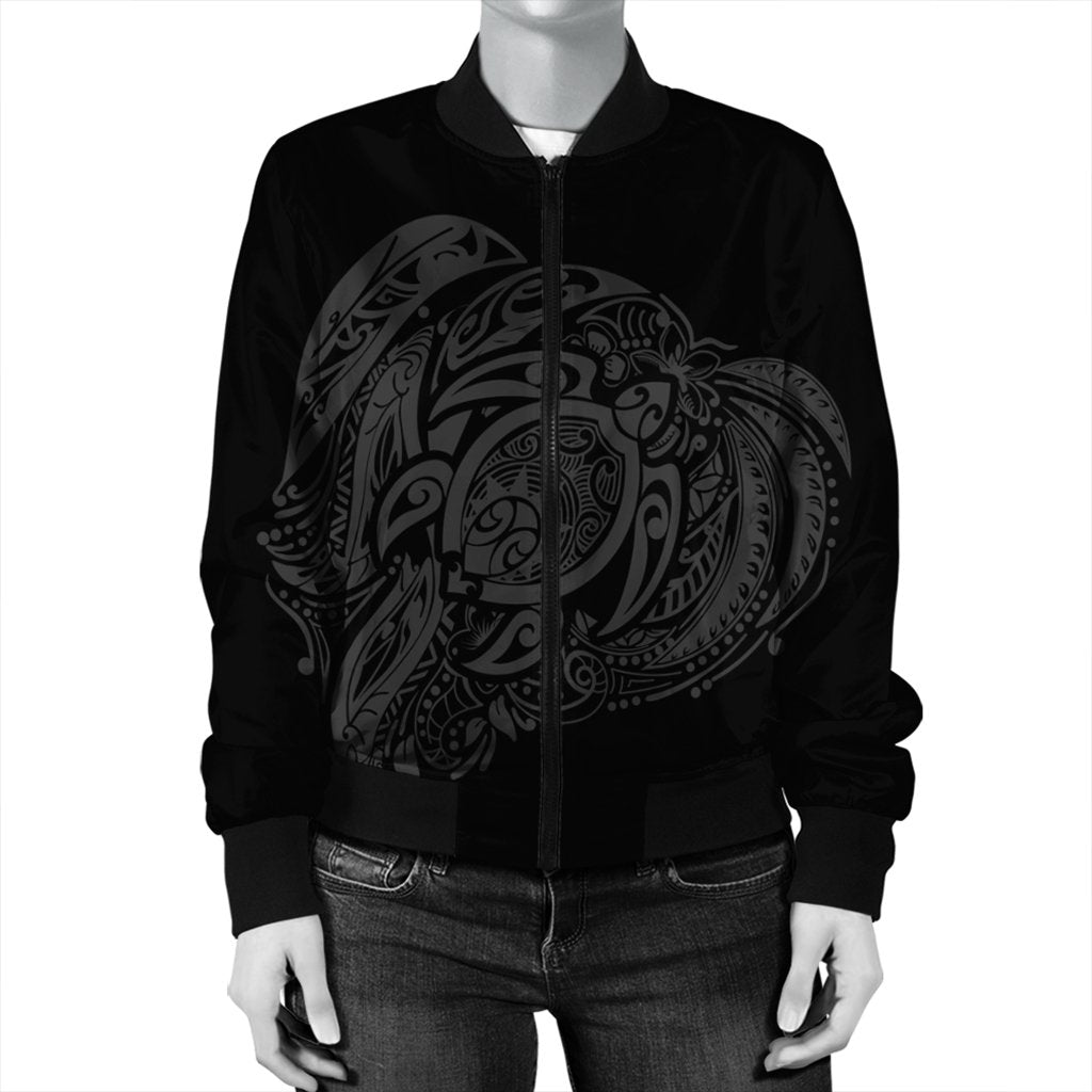 Simple Bomber Jacket Gray AH - Polynesian Pride