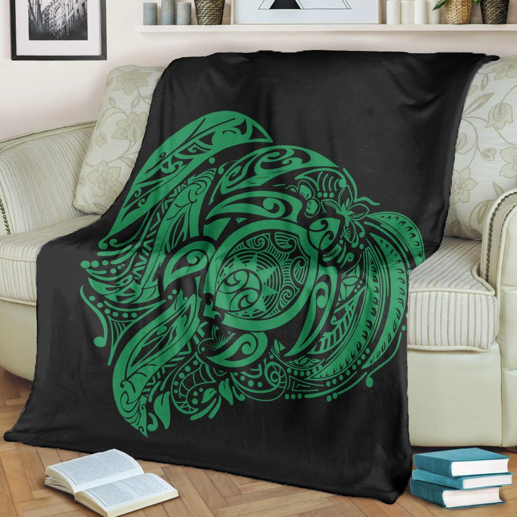 Simple Premium Blankets Green AH - Polynesian Pride