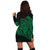 Simple Hoodie Dress Green AH - Polynesian Pride