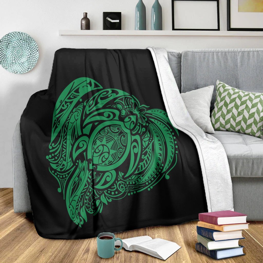 Simple Premium Blankets Green AH - Polynesian Pride
