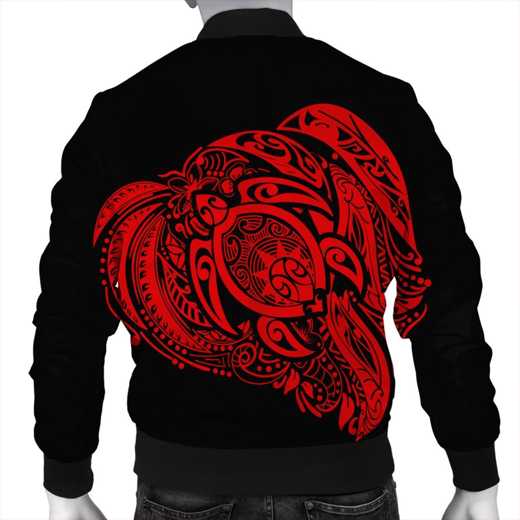 Simple Bomber Jacket Red AH - Polynesian Pride