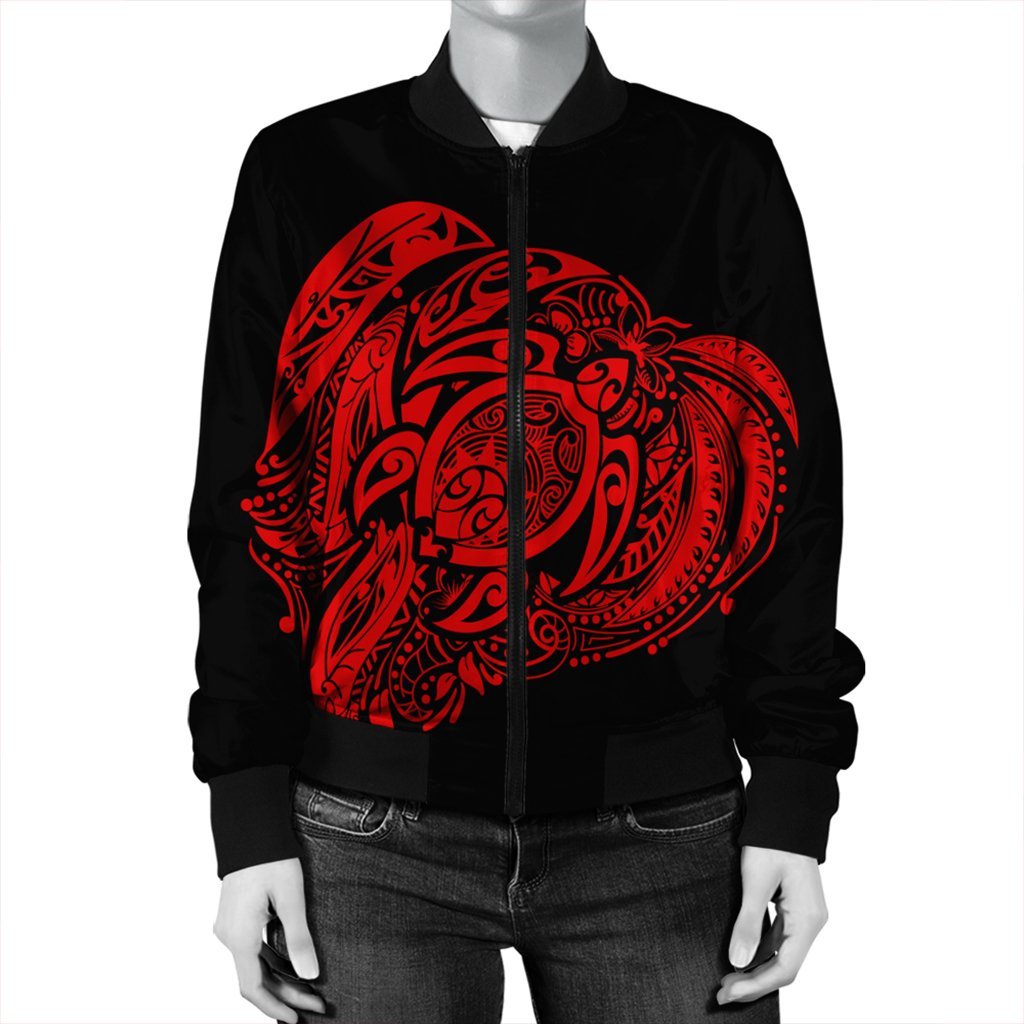 Simple Bomber Jacket Red AH - Polynesian Pride