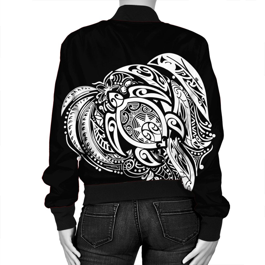Simple Bomber Jacket White AH - Polynesian Pride