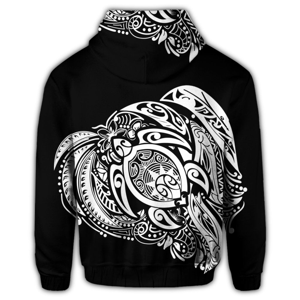 Simple Zip Hoodie White - Polynesian Pride
