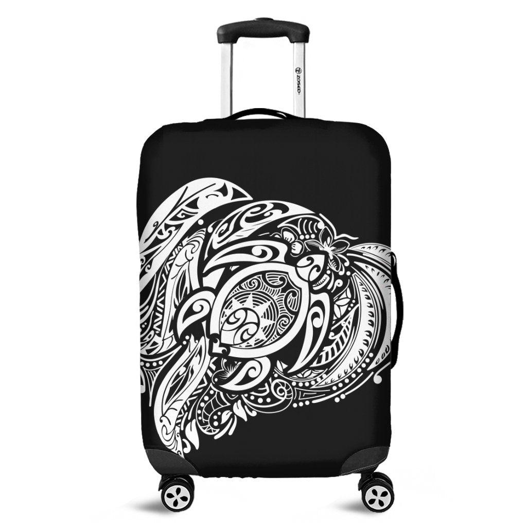 Simple Luggage Covers White AH Black - Polynesian Pride