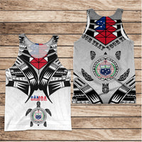 (Custom Personalised) Samoa Black Saturday Men Tank Top Visual Arts LT9 White - Polynesian Pride