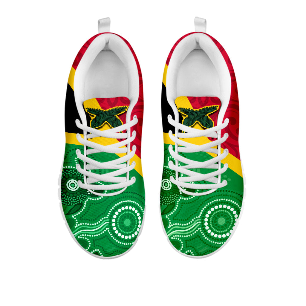 Vanuatu Sneakers Aboriginal Turtle Mix Sand Drawing LT13 - Polynesian Pride