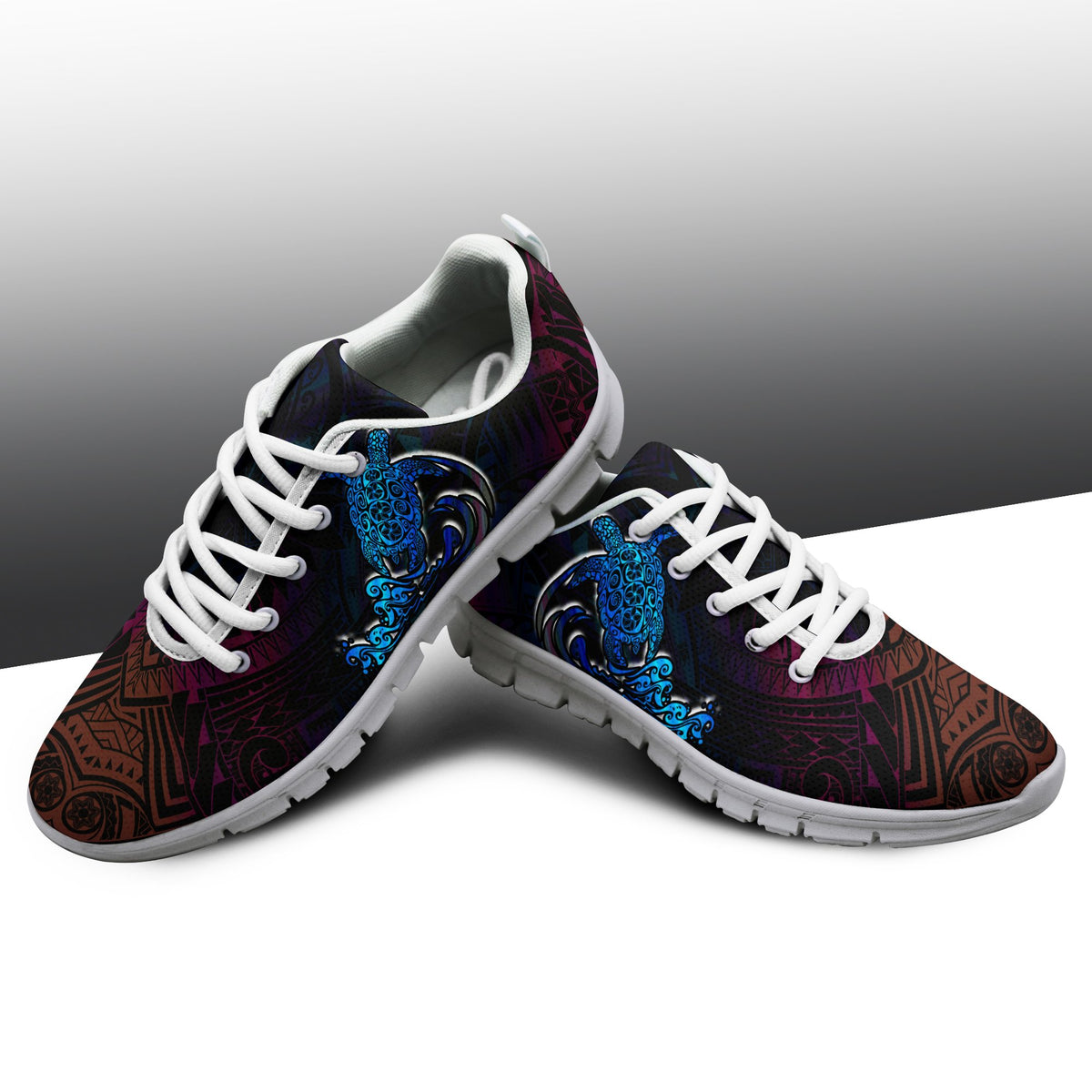 Hawaii Sea Turtle Polynesian Sneakers - Opulent Style - AH - Polynesian Pride