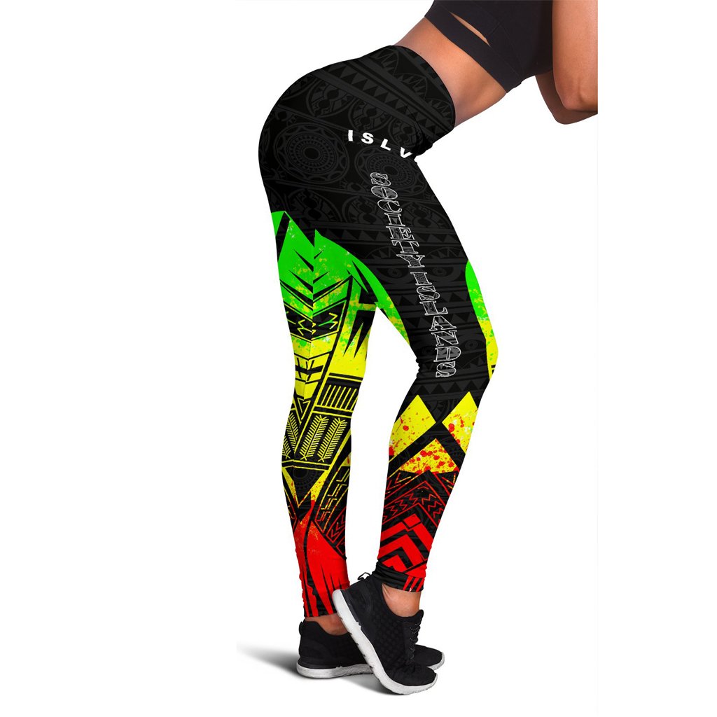 Tahiti Polynesian Leggings - Polynesian Tattoo Reggae Version Reggae - Polynesian Pride