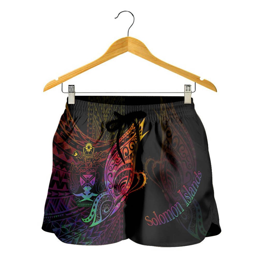 Solomon Islands Women's Shorts - Butterfly Polynesian Style - Polynesian Pride