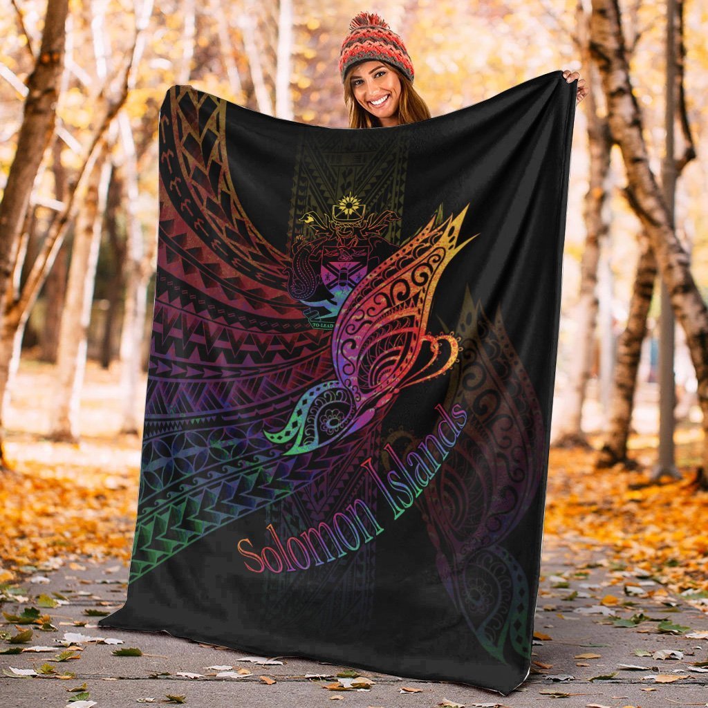 Solomon Islands Premium Blanket - Butterfly Polynesian Style - Polynesian Pride