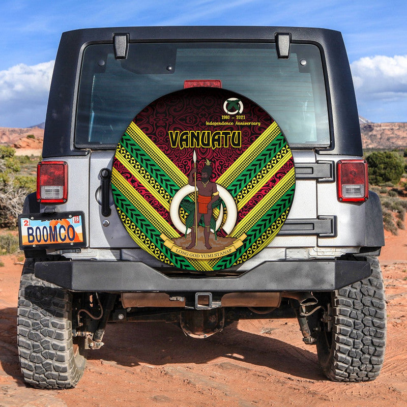 Vanuatu Special Independence Anniversary Spare Tire Cover Creative Style - Gradient Red LT8 Red - Polynesian Pride