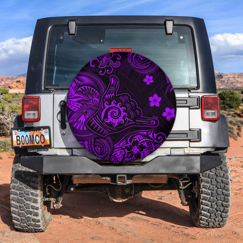 Hawaii Shaka Polynesian Spare Tire Cover Unique Style - Purple LT8 Purple - Polynesian Pride