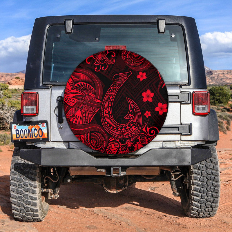 Hawaii Fish Hook Polynesian Spare Tire Cover Unique Style - Red LT8 Red - Polynesian Pride