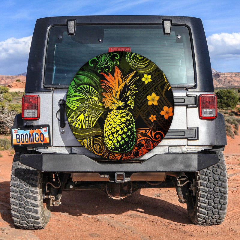 Hawaii Pineapple Polynesian Spare Tire Cover Unique Style - Reggae LT8 Reggae - Polynesian Pride