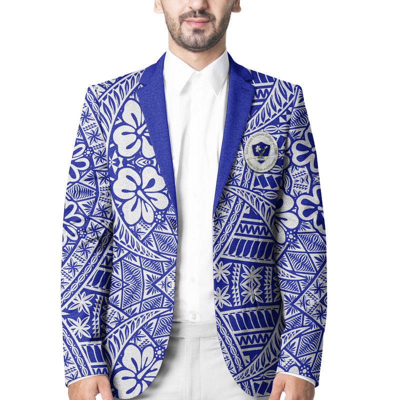 Tonga St. Joseph's College Blazer Kupesi Vibes - Blue LT8 Unisex Blue - Polynesian Pride