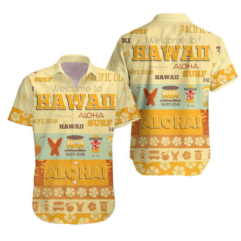 Hawaii Surf Retro Style Hawaii Surf Retro Stylean Shirt LT9 Unisex Yellowish - Polynesian Pride