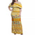 Hawaii Surf Retro Style Women Off Shoulder Long Dress LT9 Women Yellowish - Polynesian Pride