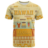 Hawaii Surf Retro Style T Shirt LT9 Adult Yellowish - Polynesian Pride
