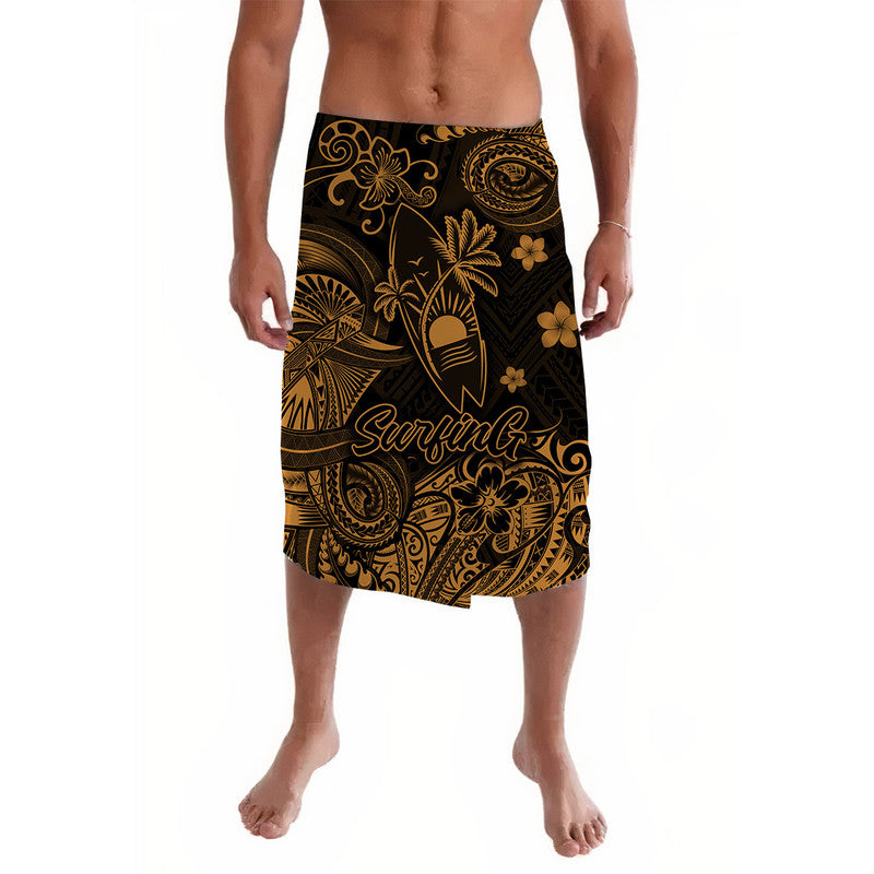 Hawaii Surfing Polynesian Lavalava Unique Style Gold LT8 Gold - Polynesian Pride